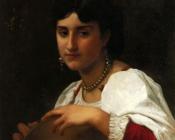 威廉 阿道夫 布格罗 : 持手鼓的意大利女人